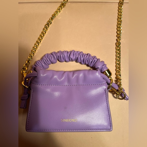 sinibono Handbags - SINBONO lavender  Women's mini Bag with Gold Chain💜💜💜💜💜💜💜💜💜💜💜💜💜💜💜💜💜💜💜